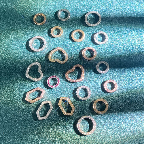 18K金钻石扣吊坠珠宝连接扣