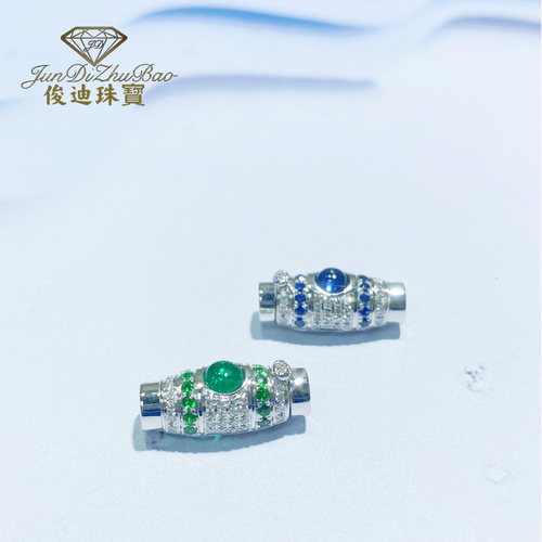 18K珠链扣珍珠项链翡翠珠手链扣