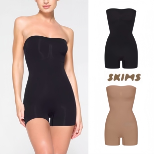 正品 SCULPT无肩带抹胸塑身衣连体衣 SKIMS卡戴珊SEAMLESS