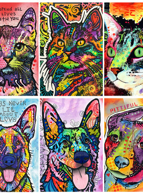 白卡拼图1000片时代广场500彩色猫狗300大型高难度礼物送男女朋友