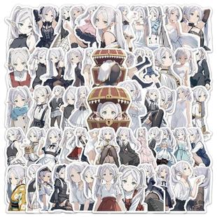 60张葬送的芙莉莲谷子动漫贴纸装饰笔记本手机壳贴画表情包周边