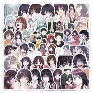 50张花熏凛然和栗熏子周边贴纸手机壳行李箱表情包谷子手账贴画