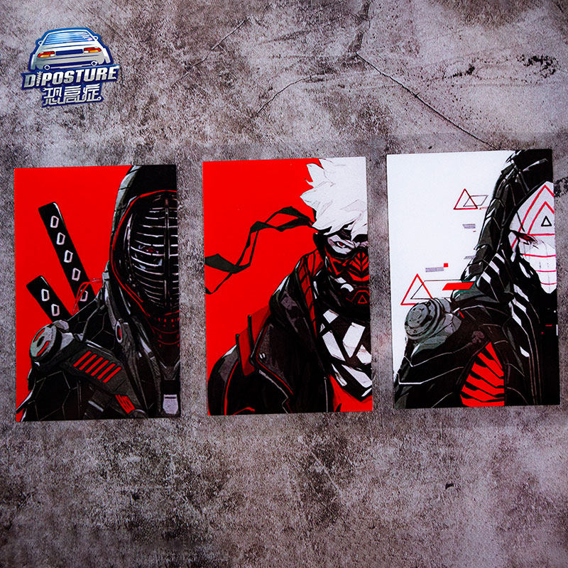 汽车贴纸jdm潮贴赛博朋克忍者卡通动漫防水反光车窗贴车身贴box贴