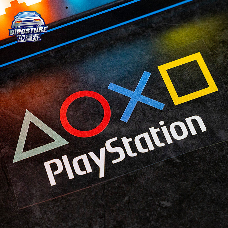 汽车贴纸playstation 游戏周边手柄防水反光车身贴电动车摩托车贴