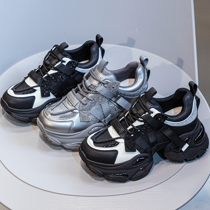 厚底增高老爹鞋子轻便舒适显脚小