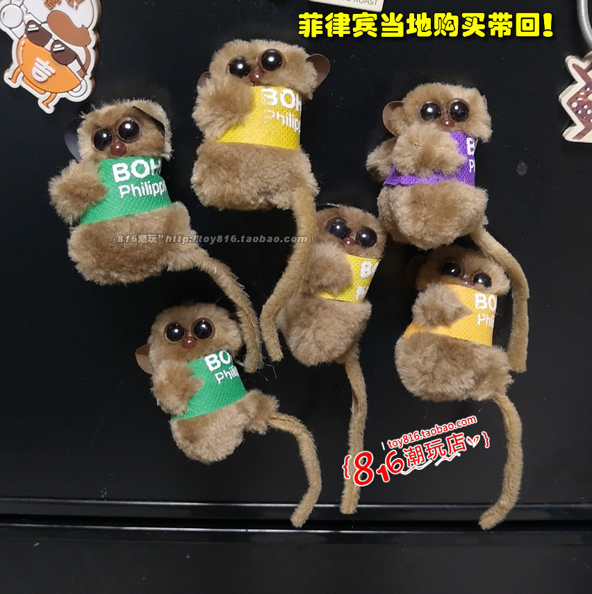 菲律宾当地购买带回 薄荷岛眼镜猴t恤 毛绒冰箱贴