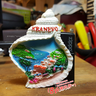 海螺形冰箱贴 旅游珍藏纪念 Kranevo克莱内卫 保加利亚 稀少