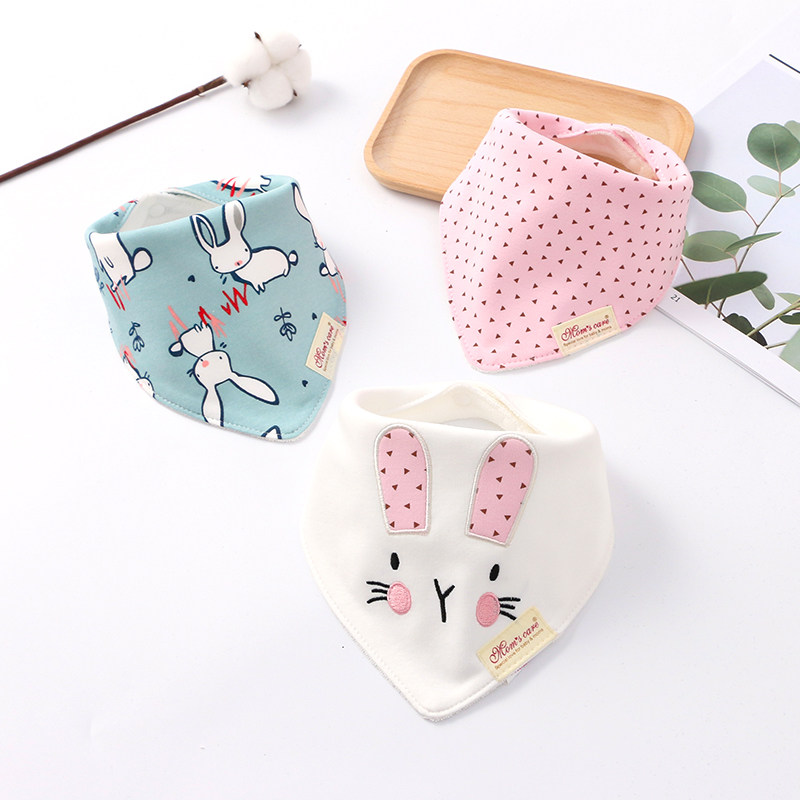 momscare新生婴儿加厚棉口水巾