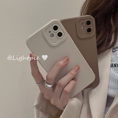 适用苹果手机壳纯色硅胶