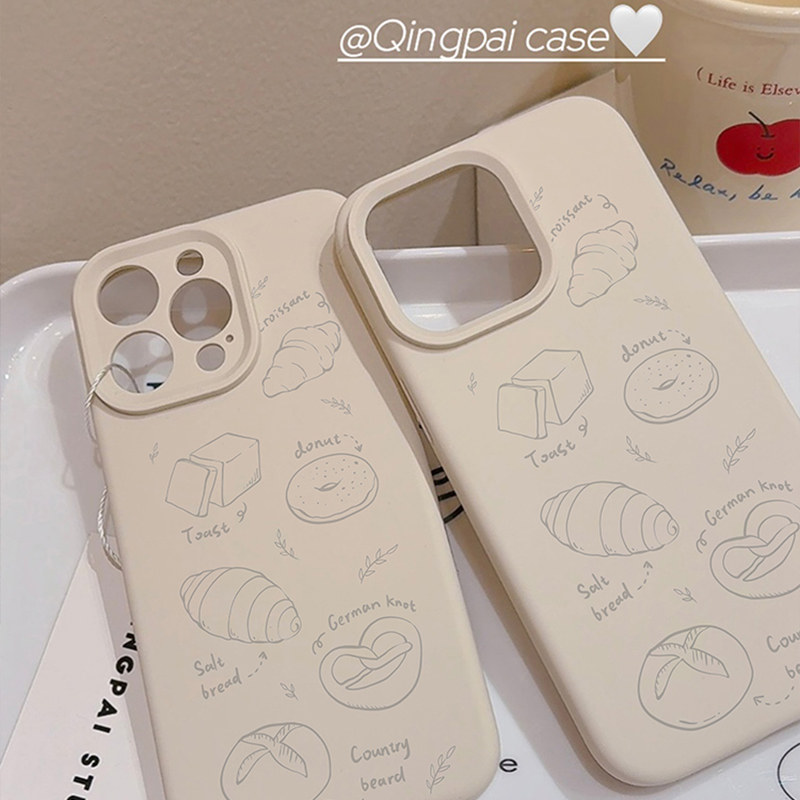 轻派ins奶油风面包吐司适用苹果16promax手机壳iphone13新款15pro女款14小众日韩简约17air液态硅胶全包软壳,3C数码配件,手机保护套/壳,淘宝优惠券,粉丝福利购,淘宝优惠卷