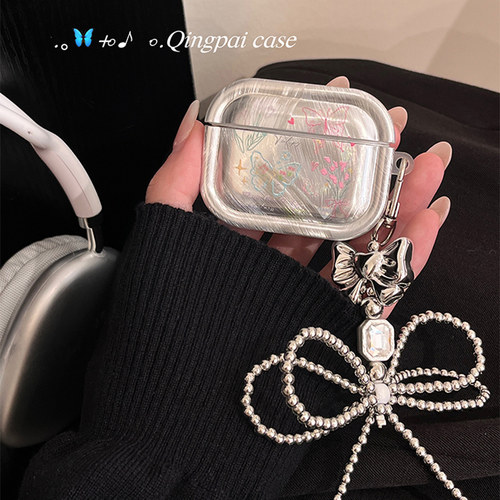 适用苹果耳机壳日韩ins彩色蝴蝶