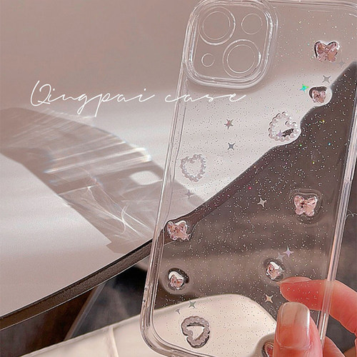 适用苹果手机壳ins滴胶立体钻石