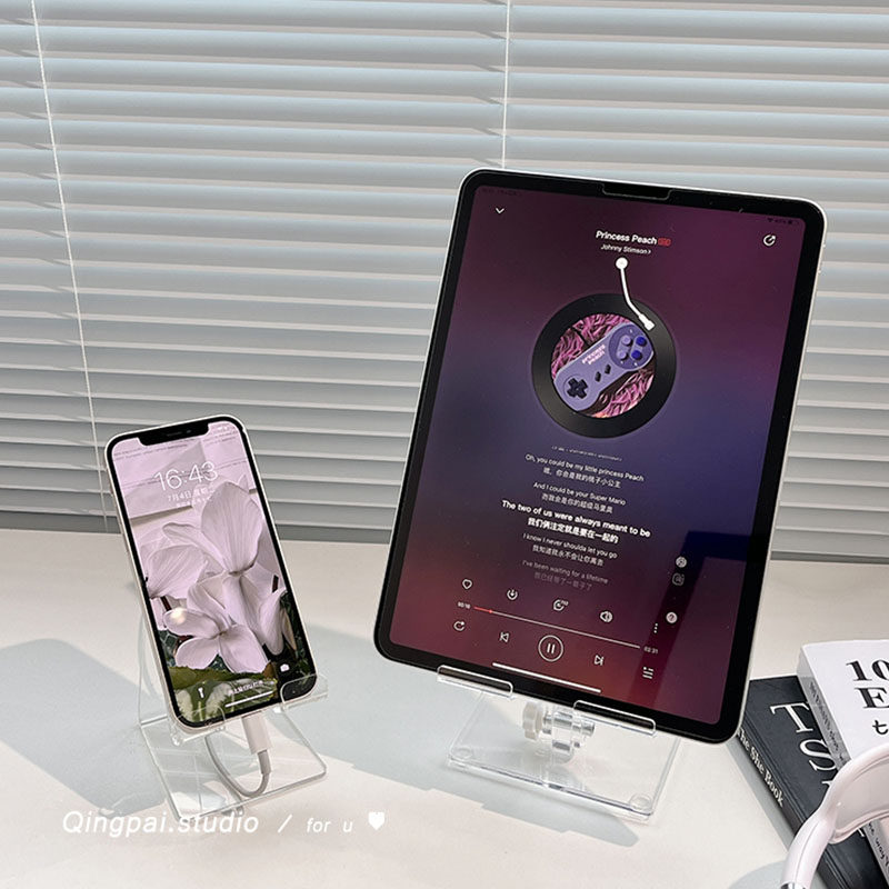 轻派透明亚克力手机支架ipad平板支架折叠桌面支架固定角度可调节,3C数码配件,手机支架/手机座,淘宝优惠券,粉丝福利购,淘宝优惠卷