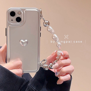 轻派高级感ins电镀链条适用iPhone15手机壳苹果14新款13女款12小众11磨砂14promax个性14Pro全包13ProMax软壳