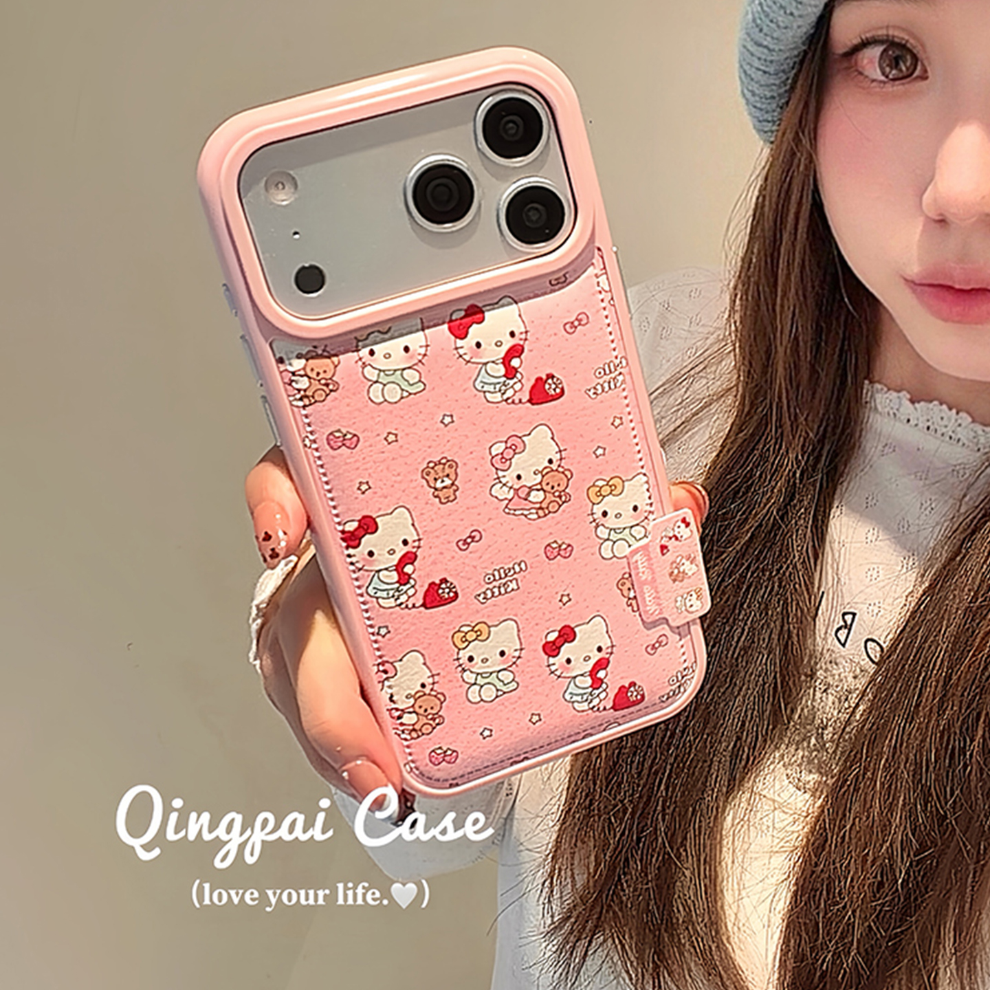 适用苹果手机壳少女可爱猫咪