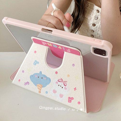 适用苹果平板套卡通涂鸦小动物