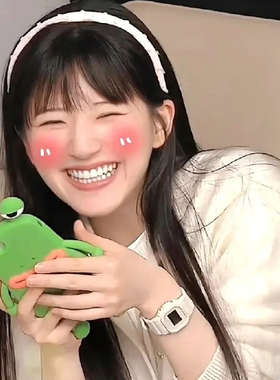 赵露思桑稚同款青蛙17promax适用iphone16pro搞怪15偷偷藏不住14苹果13手机壳12新款11女xs绿色678plus硅胶软