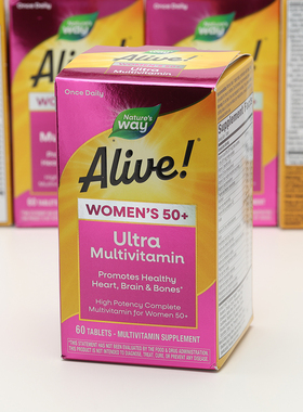 美国Nature'sWay然萃维Alive50岁以上女性复合维生素综合营养60片