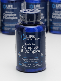 全活性B族复合维生素60粒胶囊VB活性酶 BioActive Life Extension