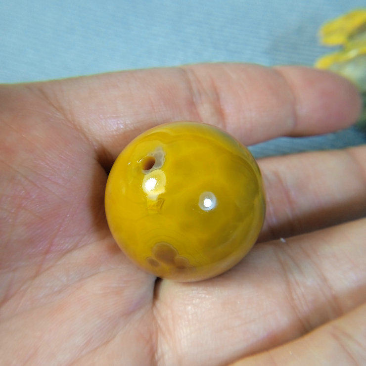 正宗宣化战国红 天然战国红玛瑙圆珠圆球 精品28mm 29g 完好无暇