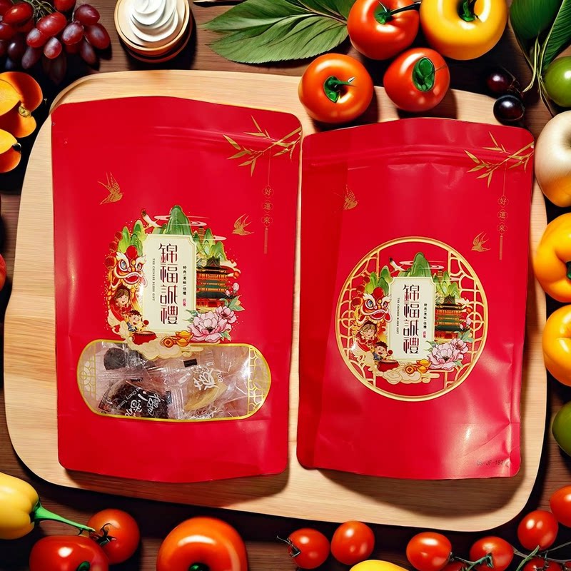 休闲食品牛皮纸包装袋干果花生瓜子食品袋批发糖果坚果炒货红糖