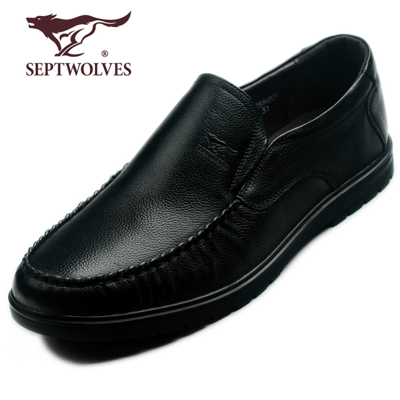 七匹狼爸爸鞋秋冬单鞋中老年人