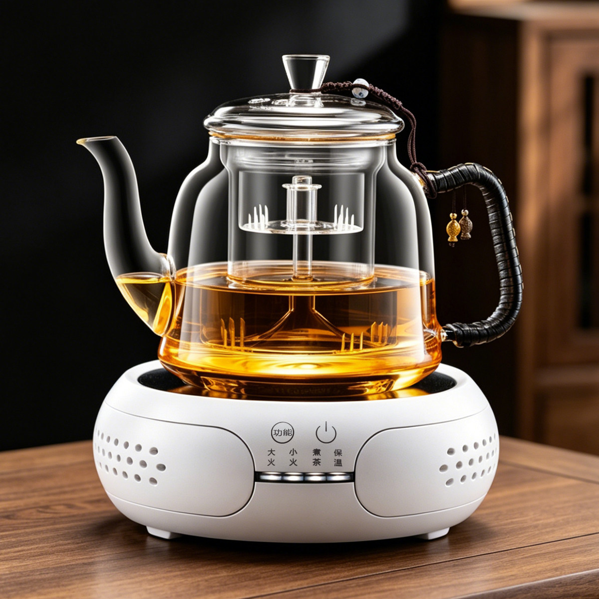 2026新款玻璃烧茶壶电热蒸煮茶一体泡茶器家用养生茶具电陶炉套装