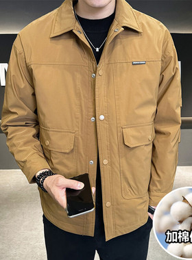 店主风棉衣男加棉加厚翻领冬季外套保暖夹克B317-JK8012-P140