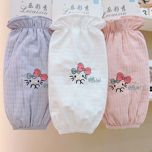 可爱长款袖套棉衣套袖女款秋冬季新款学生防污袖头韩版羽绒服护袖