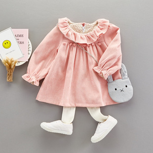 女童冬装连衣裙女宝宝加绒裙子0-1-2-3岁4春秋公主裙韩版潮童装厚