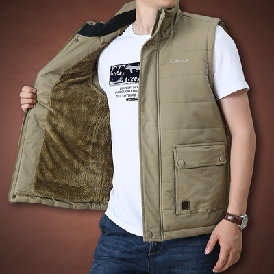 马甲春秋季加绒加厚宽松