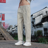 K44P75风夏季小脚九分裤直筒休闲裤棉麻宽松大码亚麻裤米白色,男装休闲裤,星座704A(原B229A), K44P75风夏季小脚九分裤直筒休闲裤棉麻宽松大码亚麻裤米白色,男装休闲裤,星座704A(原B229A),