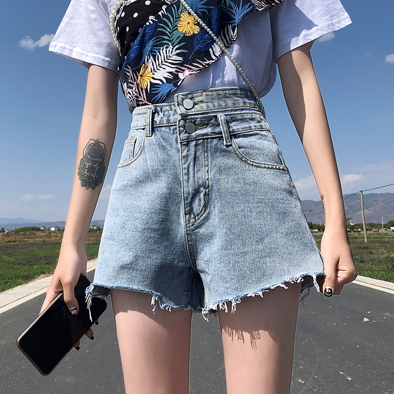 Real photos of elegant jeans shorts for women in summer