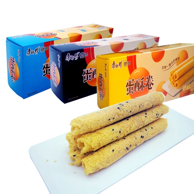 康师傅蛋酥卷108克盒装牛奶3味选