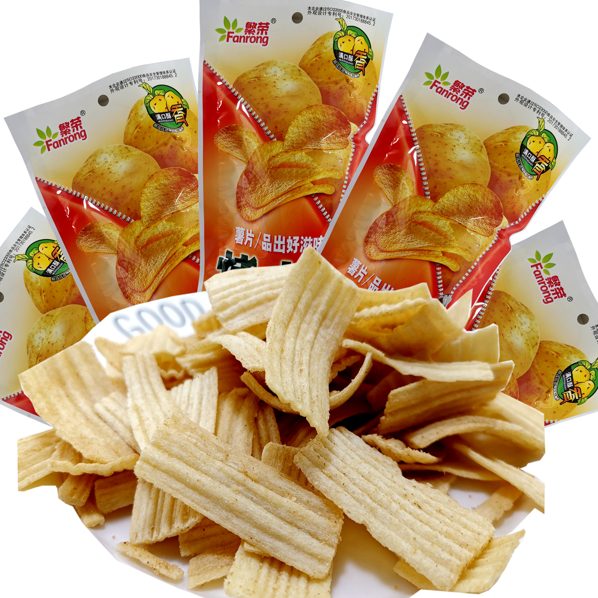 繁荣烤土豆薯片怀旧零食休闲膨化