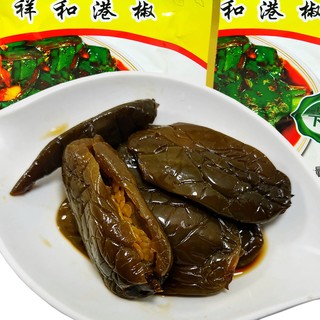 祥和港椒50g袋装谁吃谁乐酱腌青辣椒肉椒泡菜下饭菜整箱50袋咸菜