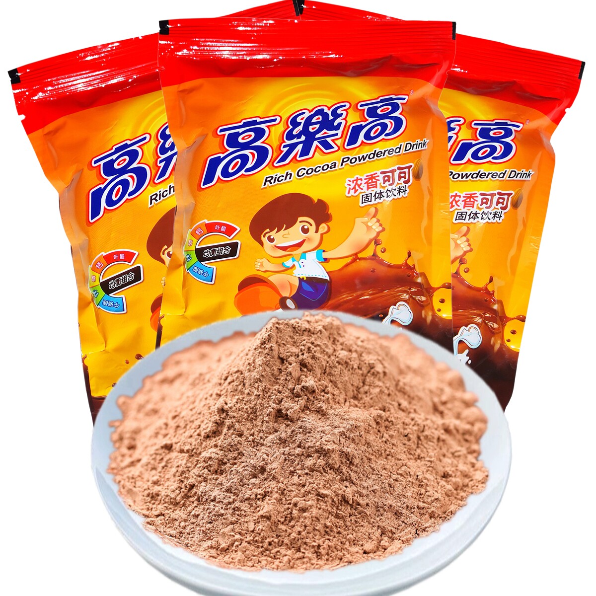 高乐高浓香可可固体饮料200g早餐热朱古力冲饮加牛奶冲泡怀旧零食