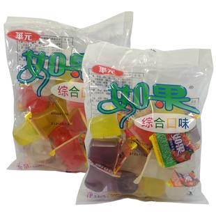 台湾华元如果果冻500g袋装蒟蒻椰果果冻童年怀旧零食什锦混合