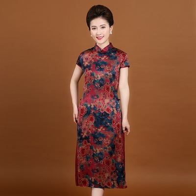 连衣裙古丝路香云纱中式立领旗袍