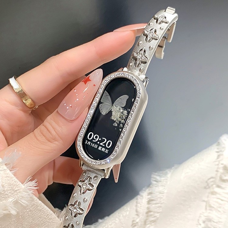 适用小米手环9手表带金属布契拉提手镯女款小米10/8代金属手表带