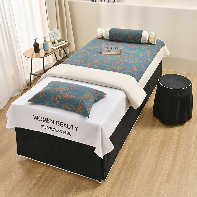2025新款德芙尼美容床罩系列套件枝繁叶茂四件套208枝繁叶茂黑色