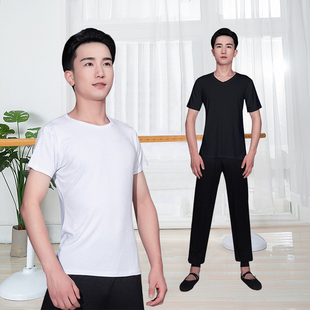 大码 艺考表演训练服套装 形体服成人现代拉丁舞蹈裤 舞蹈练功服男士