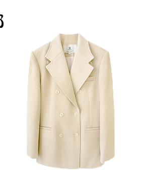 【惊喜三折】GOLDEN BARRY气质女神范休闲时尚双排扣西装100131