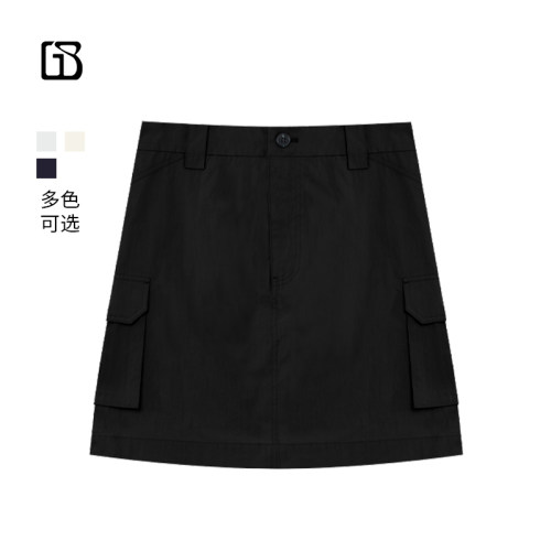 【超值特价】GOLDEN BARRY简约休闲清新A字工装短半裙311308