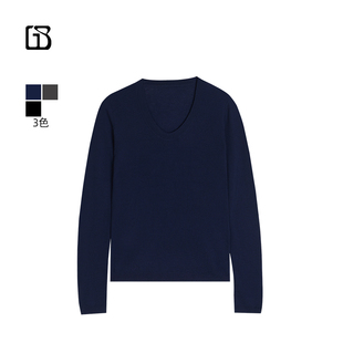 BARRY冬季 GOLDEN 基础百搭U领100绵羊毛毛衣241220 惊喜五折