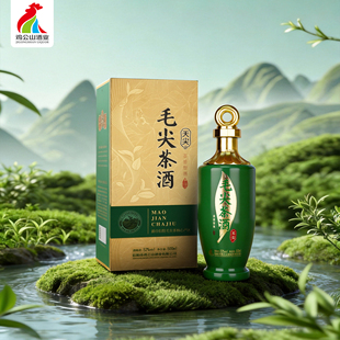 鸡公山毛尖茶酒天尖52度500ml毛尖茶五粮发酵茶香型白酒6瓶整箱