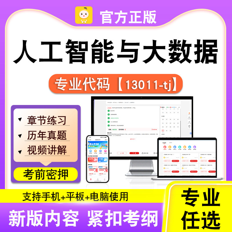 13011-tj人工智能与大数据2026自考本科专科考试题库真题课程笔果