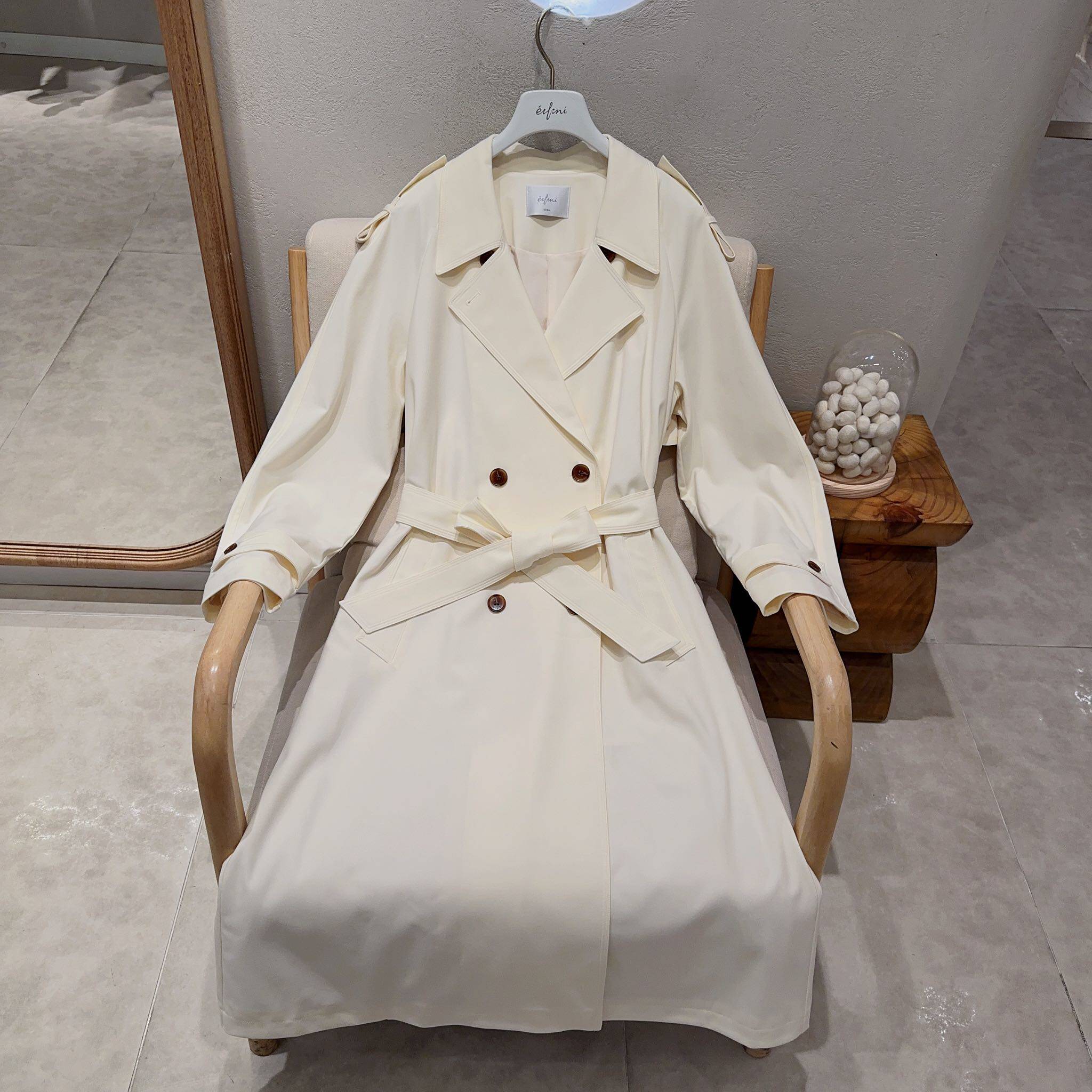 伊芙丽女士简约休闲风衣1E8360601