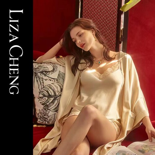 LIZA CHENG/丽莎郑/南法风情系列/带杯垫吊带短裤套装LL00208