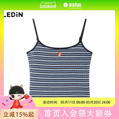 乐町条纹简约吊带上衣夏修身吊带背心C2CQF2503
